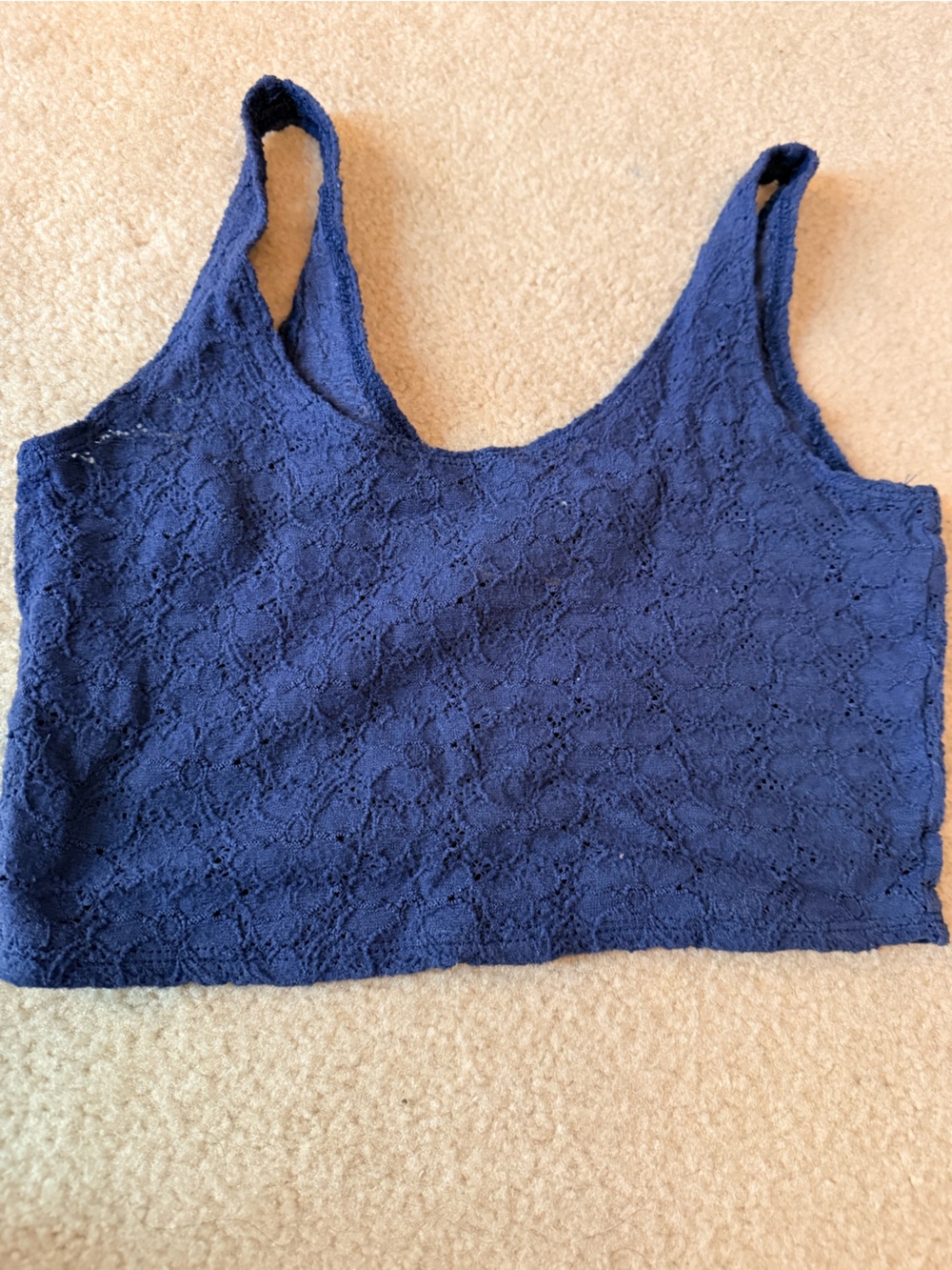 Hollister Blue Lace Crop Tank
